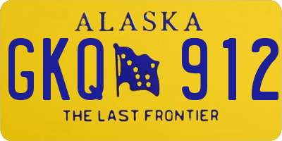 AK license plate GKQ912