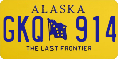 AK license plate GKQ914