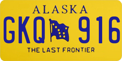 AK license plate GKQ916