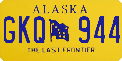 AK license plate GKQ944
