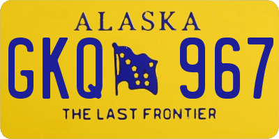 AK license plate GKQ967