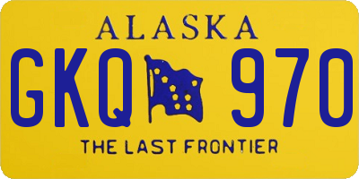 AK license plate GKQ970