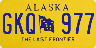 AK license plate GKQ977