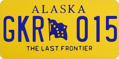 AK license plate GKR015