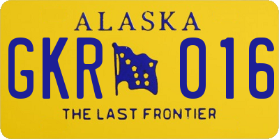 AK license plate GKR016