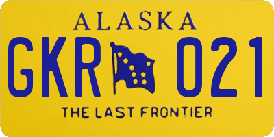 AK license plate GKR021
