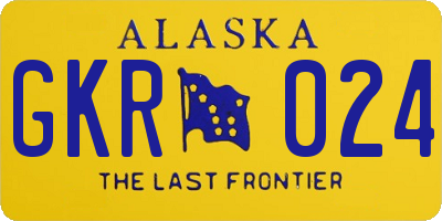 AK license plate GKR024