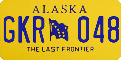 AK license plate GKR048