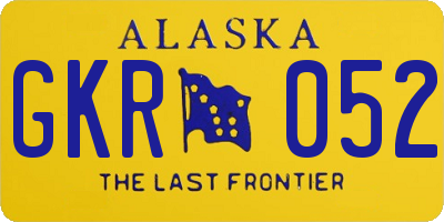 AK license plate GKR052