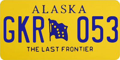 AK license plate GKR053