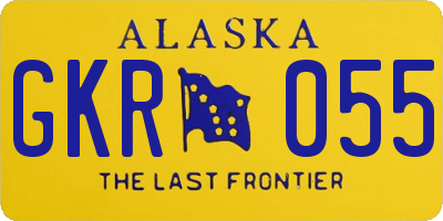 AK license plate GKR055