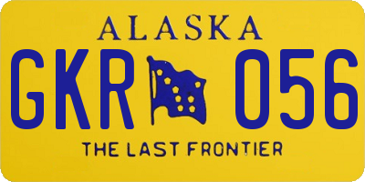 AK license plate GKR056