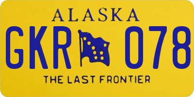AK license plate GKR078