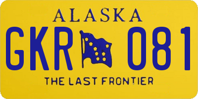 AK license plate GKR081