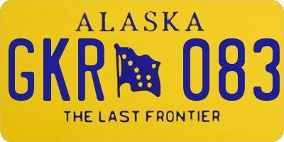 AK license plate GKR083