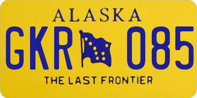 AK license plate GKR085