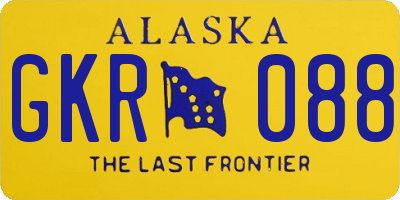AK license plate GKR088