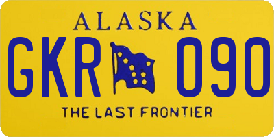 AK license plate GKR090