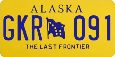 AK license plate GKR091