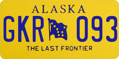 AK license plate GKR093