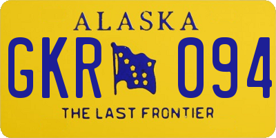 AK license plate GKR094