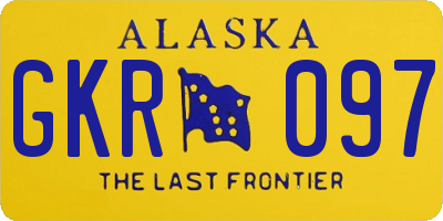AK license plate GKR097