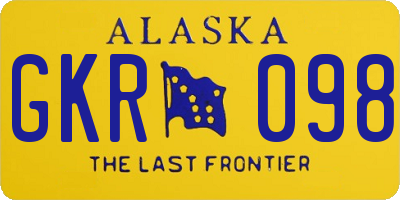 AK license plate GKR098