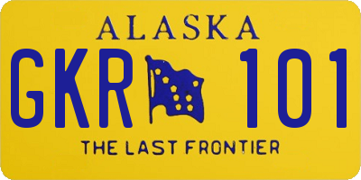 AK license plate GKR101