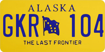 AK license plate GKR104