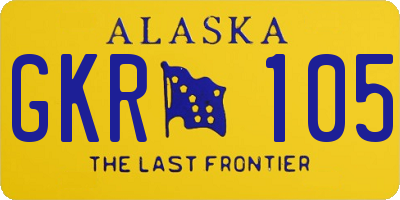 AK license plate GKR105
