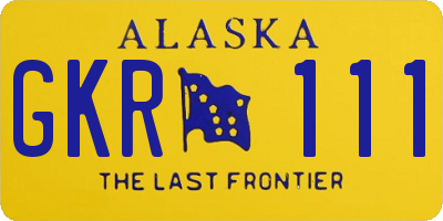 AK license plate GKR111
