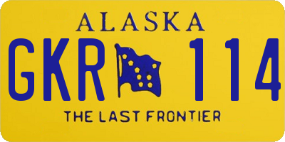 AK license plate GKR114