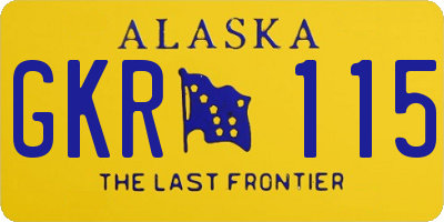 AK license plate GKR115