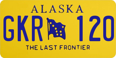 AK license plate GKR120