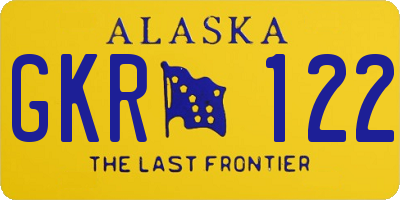 AK license plate GKR122