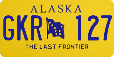 AK license plate GKR127