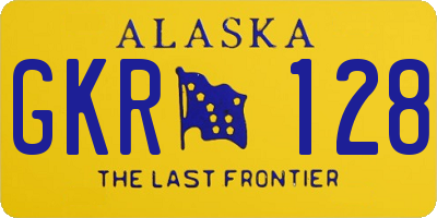 AK license plate GKR128
