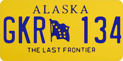 AK license plate GKR134
