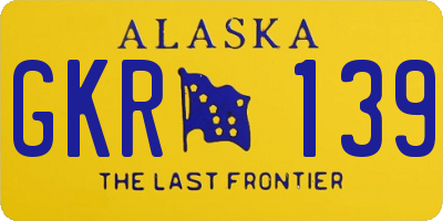 AK license plate GKR139