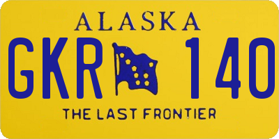 AK license plate GKR140