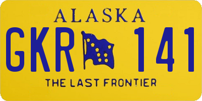 AK license plate GKR141