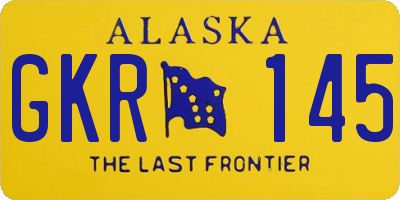 AK license plate GKR145