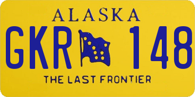 AK license plate GKR148