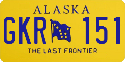 AK license plate GKR151