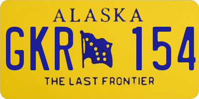 AK license plate GKR154