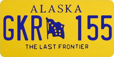 AK license plate GKR155