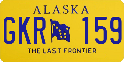 AK license plate GKR159
