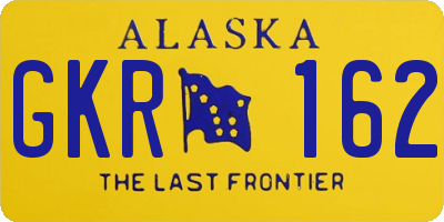 AK license plate GKR162