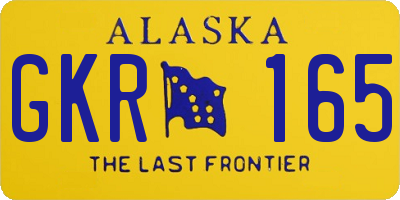 AK license plate GKR165