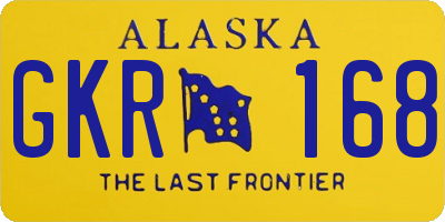 AK license plate GKR168